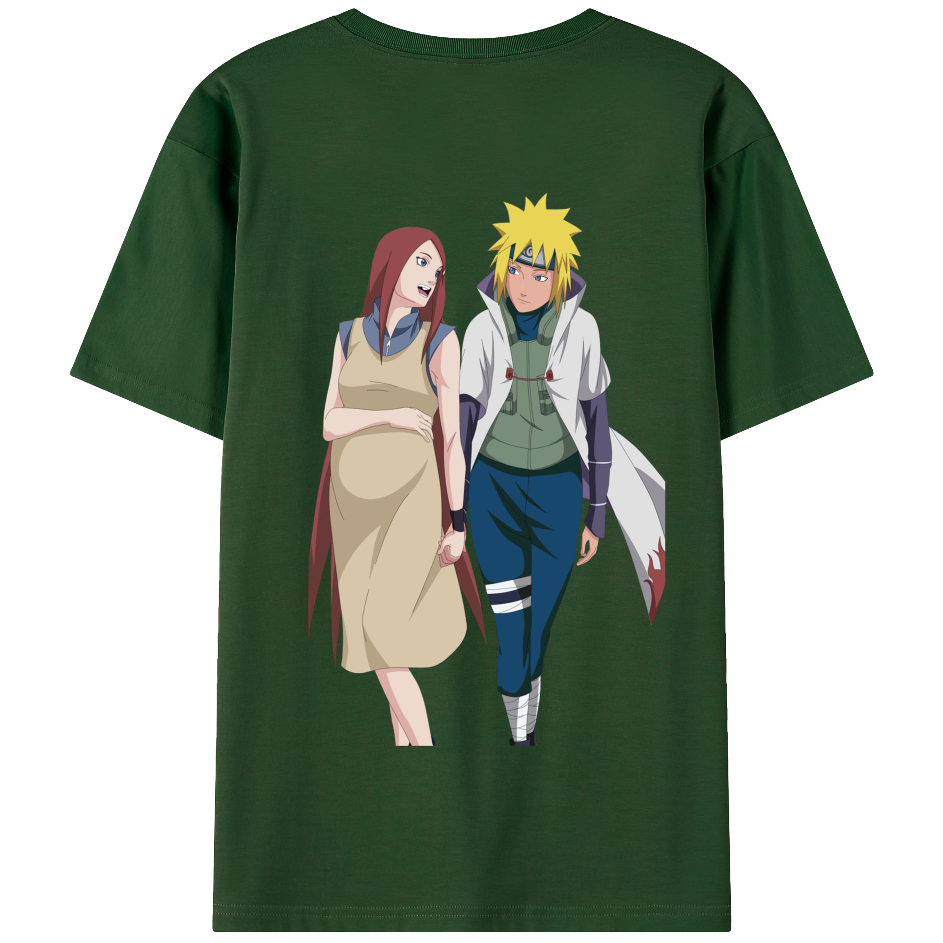 （画像用） NARUTO -ナルト- 波風 ミナト Namikaze Minato 綿100％半袖Tシャツ（背面プリント）
